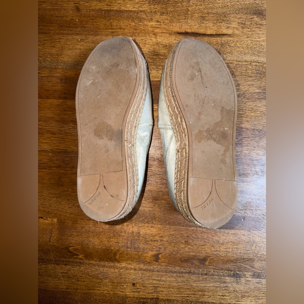 Prada Metallic Silver Espadrilles - Picture 7 of 12